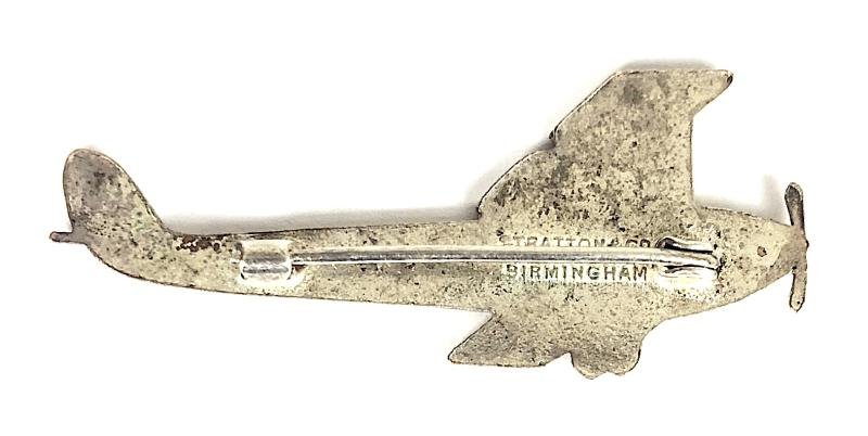 Amy Johnson De Havilland Gypsy Moth Jason Biplane Commemorative Badge — image 2
