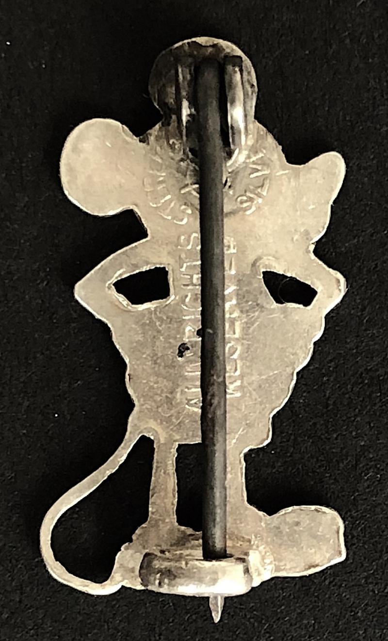 Mickey Mouse miniature cartoon character figure silver badge — image 2