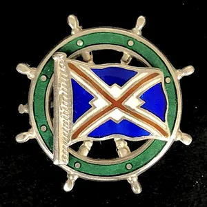 Union-Castle Flag 1912 Hm silver ships wheel badge Michael Emanuel …
