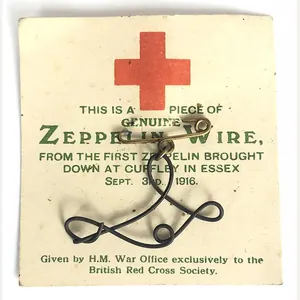 British Red Cross 1916 Zeppelin wire card backing sold to …