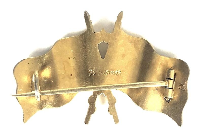 British Union Flag & United States Stars and Stripes Silver Badge — image 2