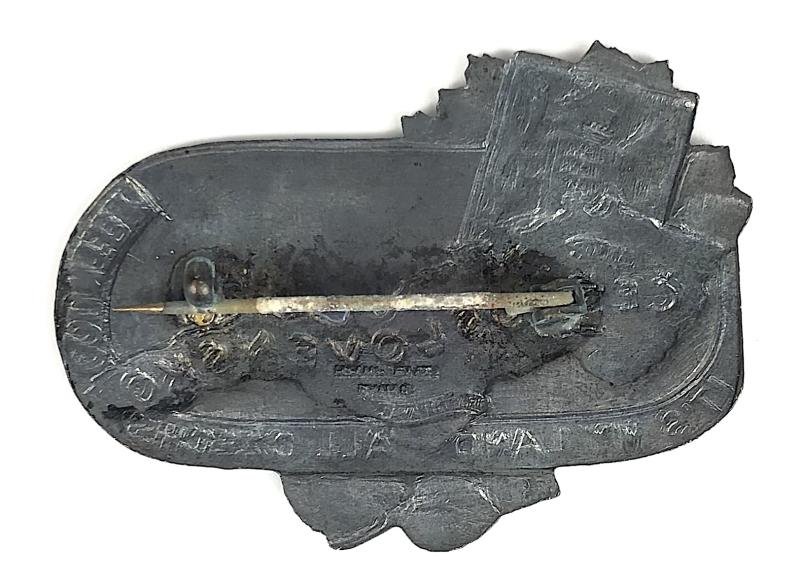 In memory of a Czechoslovak soldier Great Britain 1941 badge by H.W.Miller Ltd — image 3