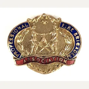 Professional Fire Brigade Association PFBA union members badge c1949–1954