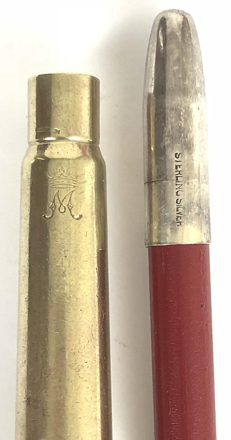 Princess Mary Christmas 1914 Gift Fund silver top bullet pencil by Asprey London — image 3