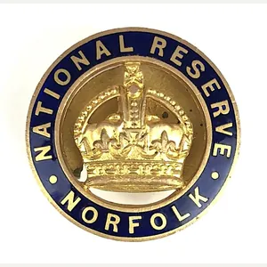 WW1 National Reserve Norfolk home front badge