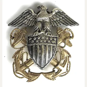 WW2 US Navy Officers Cap Badge by Meyer