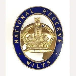 WW1 National Reserve Wiltshire home front numbered badge