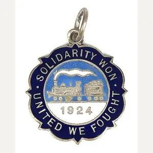 1924 Strike ASLEF & MC railway trade union badge