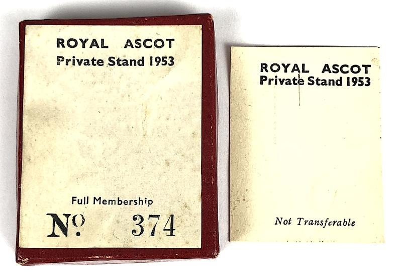 Royal Ascot Private Stand 1953 horse racing badge Queen Elizabeth II Coronation Year — image 4