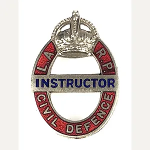 WW2 Local Air Raid Precautions LARP Civil Defence Instructor Badge