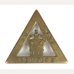 WW1 On War Service 1916 womens munition workers badge J.R.GAUNT …