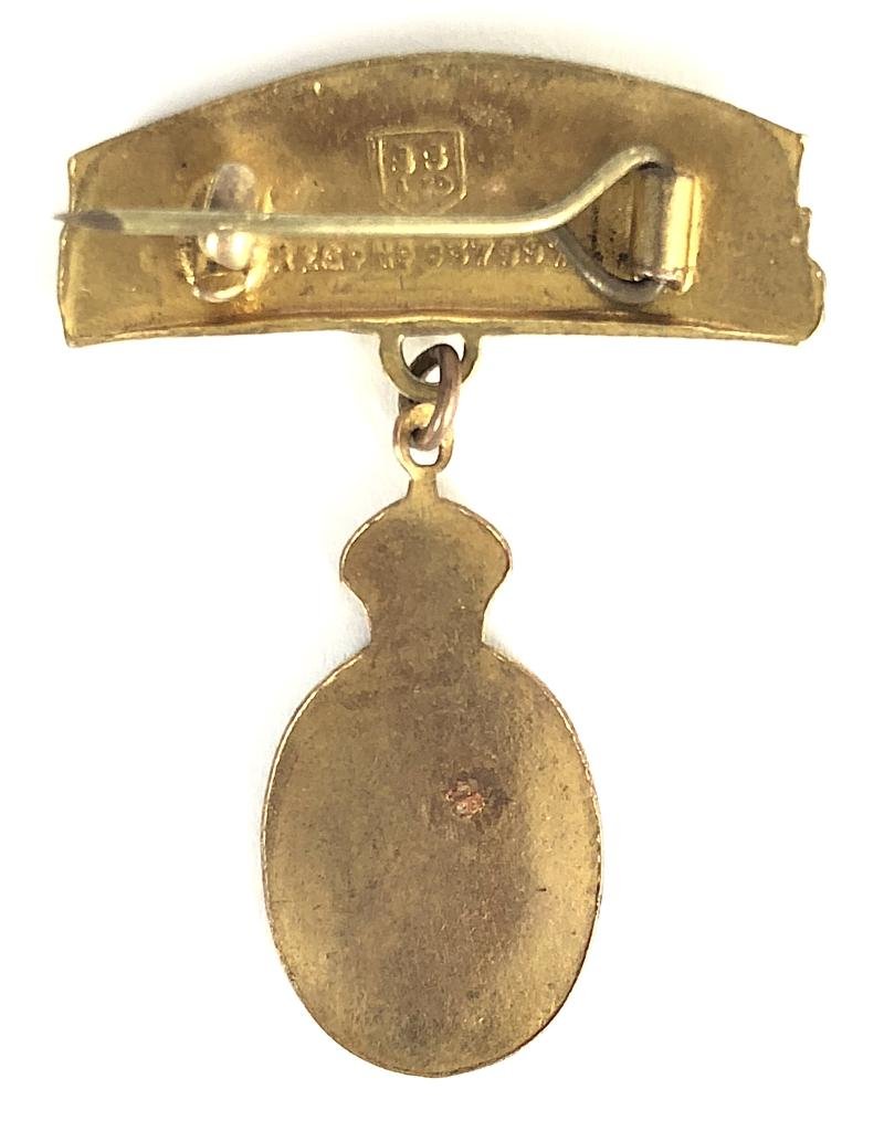 WW2 Royal Corps of Signals suspension side cap sweetheart brooch — image 2