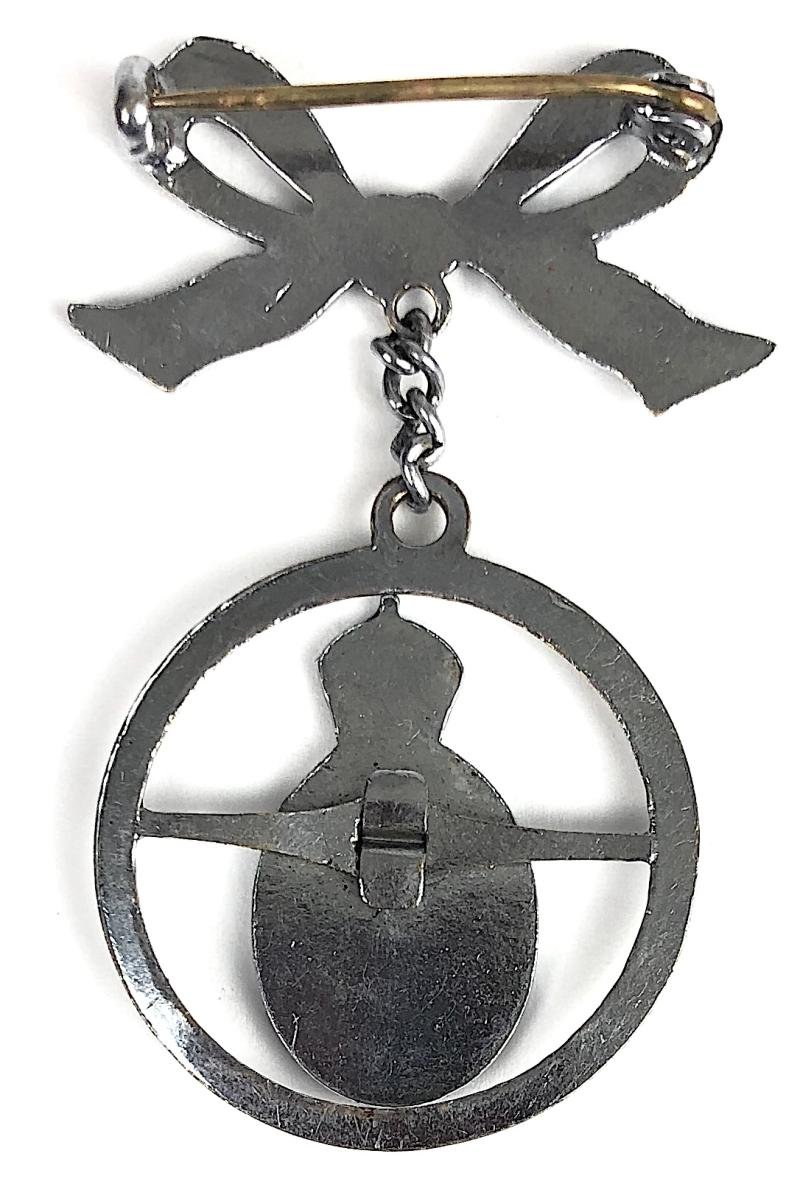 WW2 Royal Corps of Signals sweetheart bow brooch — image 2