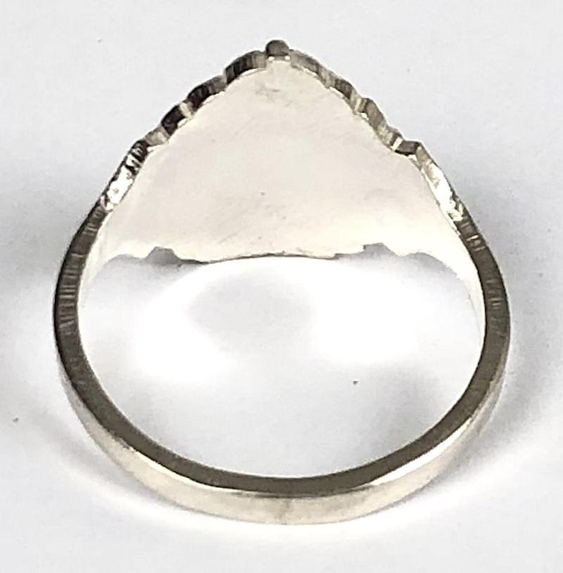 Auxiliary Territorial Service silver and enamel ATS ring — image 3