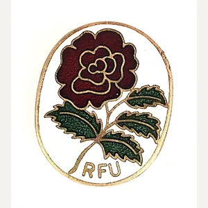 Rugby Football Union RFU enamel supporters pin badge