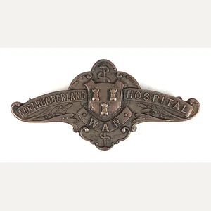 WW1 Northumberland War Hospital nurse uniform badge Newcastle-upon-Tyne,