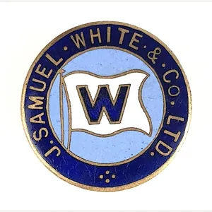 J. Samuel White & Co Shipbuilders Numbered Badge Cowes Isle …