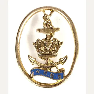 WW2 Womens Royal Naval Service WRNS gilt and enamel sweetheart …