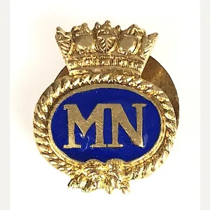 WW2 Merchant Navy gilt and enamel lapel badge