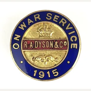 R A Dyson & Co 1915 On War Service Badge …