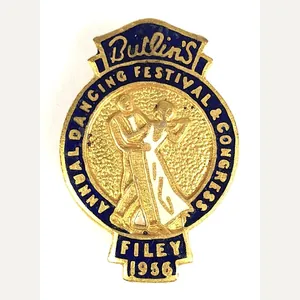 Butlins 1956 Filey Annual Dancing Festival & Congress badge