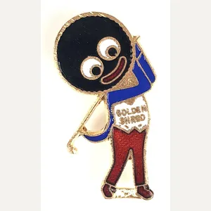 Robertsons Golly Golfer white waistcoat advertising badge R.E.V.Gomm