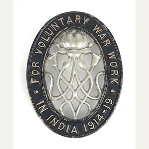 For Voluntary War Work In India 1914 -1919 tribute medal …
