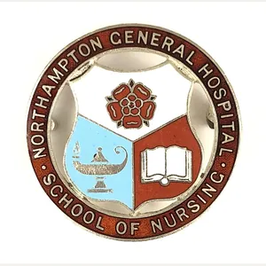 Northampton General Hospital 1971 silver and enamel nurses badge