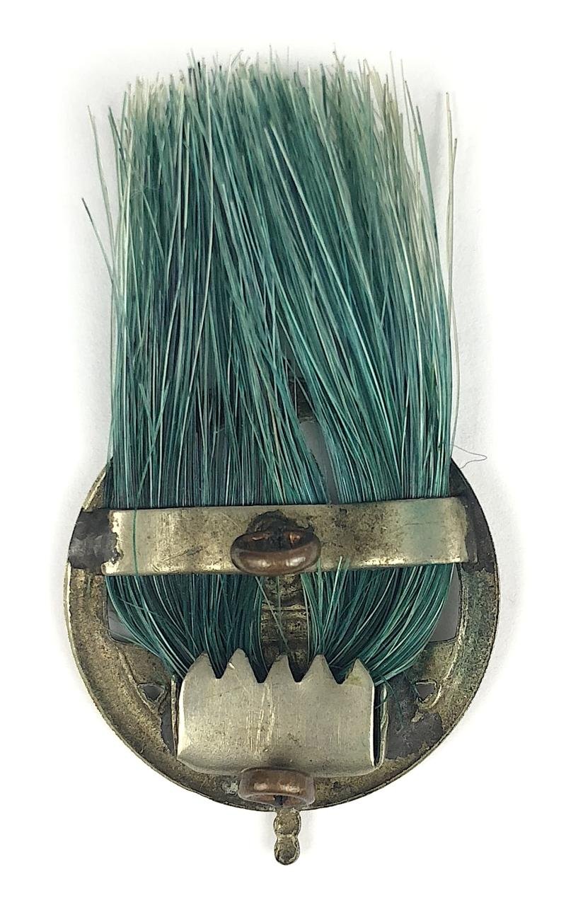 Senior Scout Officer Scoutmaster hat badge with green bristle plume — image 2