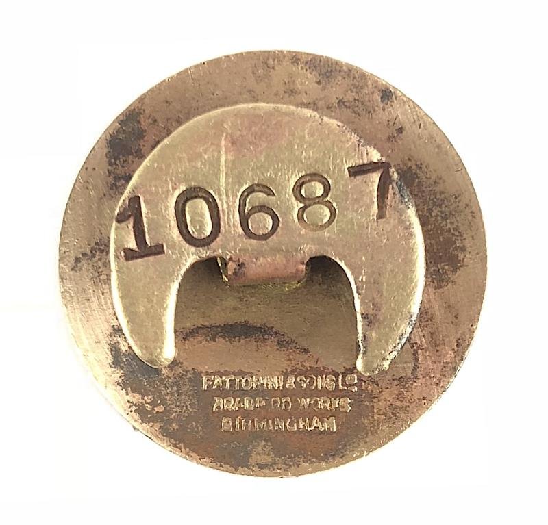 WW2 Leyland Motors Ltd war worker identification numbered badge — image 2