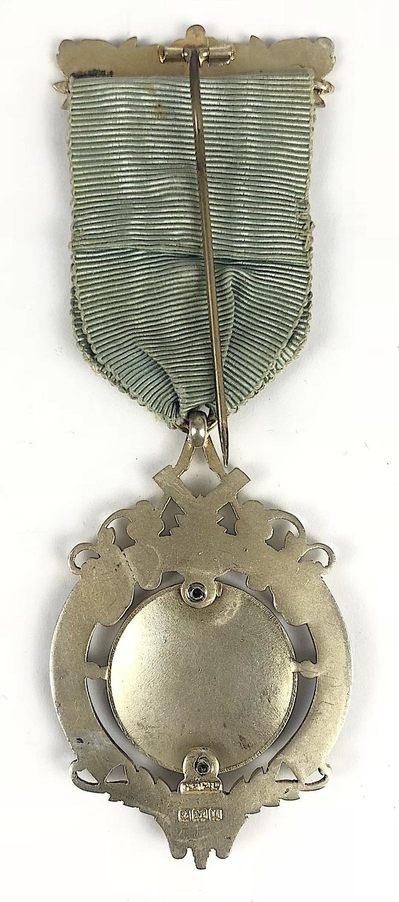 Masonic Venerable Bede Lodge No 4091 Silver & Enamel Jewel — image 3