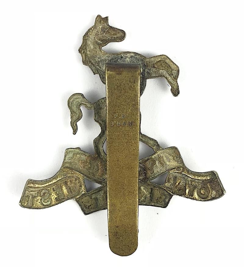 WW1 Royal West Kent Cap Badge Frederick Narbough Birmingham — image 2