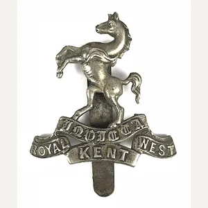 WW1 Royal West Kent Cap Badge Frederick Narbough Birmingham