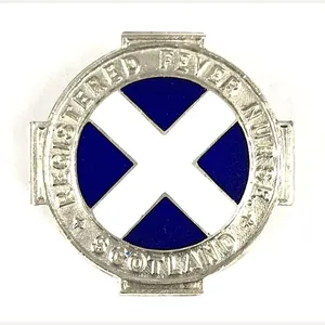 Registered Fever Nurse Scotland 1950 Hm silver RFN badge