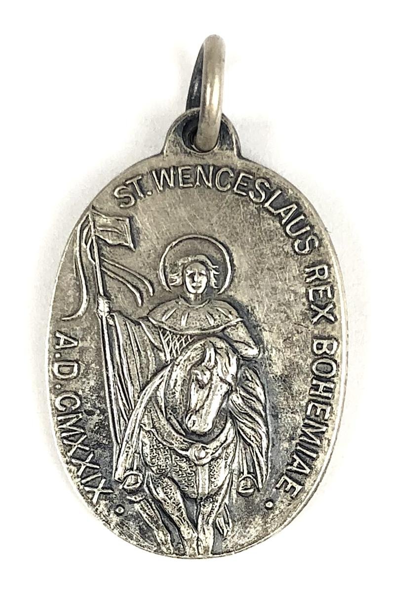 Czechoslovak Forces In Great Britain 1941 St.Wenceslas of Bohemia Keep Safe Pendant — image 2