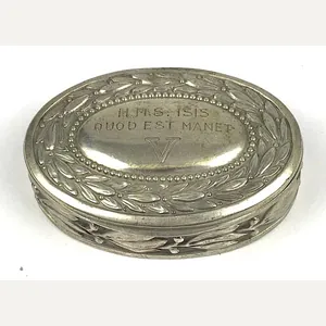 Royal Navy HMS ISIS Quod Est Manet continental silver snuff …