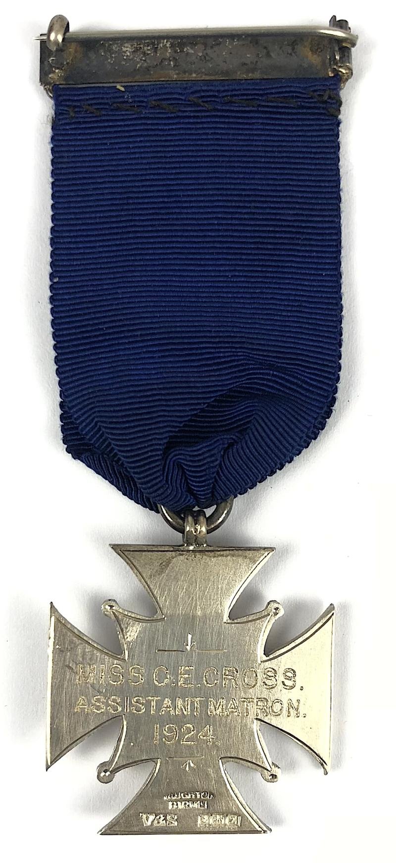 Walsall General Hospital 1924 Assistant Matron Silver Medal & Case — image 5
