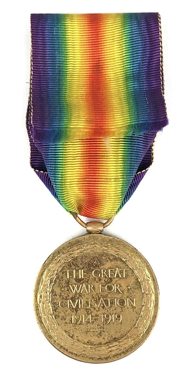WW1 RND Royal Naval Division Collingwood / Hood Gallipoli Victory Medal — image 2