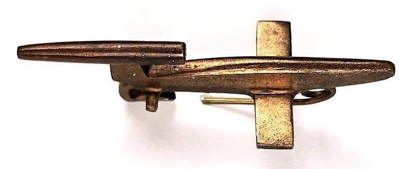 German Doodlebug Flying Bomb copper penny fundraising badge — image 2