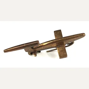 German Doodlebug Flying Bomb copper penny fundraising badge