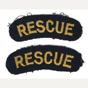 WW2 Civil Defence Rescue Party Pair of Shoulder Title Badges …