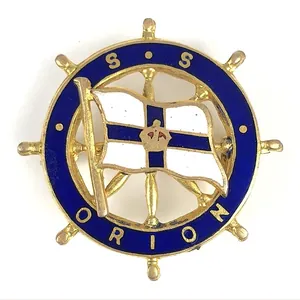 SS Orion Orient Steam Navigation Company ships wheel badge