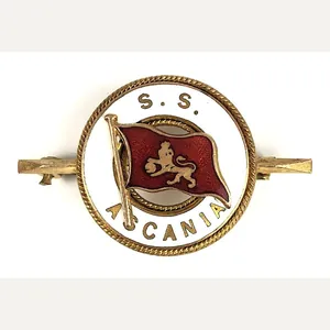 S.S. Ascania Cunard Shipping Line ships bouy pin badge circa …