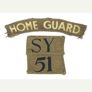 Home Guard SY 51 Malden Surrey cloth designation badges