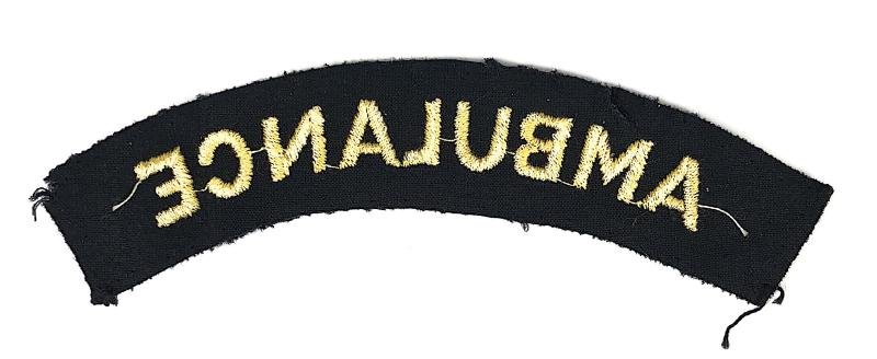 Civil Defence Ambulance Shoulder Title Post War Badge — image 2