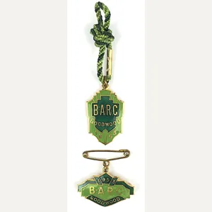 1953 Goodwood BARC Goodwood membership badge & guest matching numbers