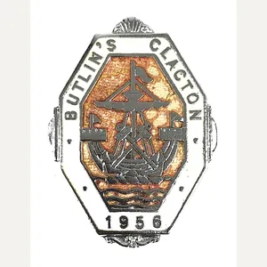 Butlins 1956 Clacton holiday camp sailing ship badge