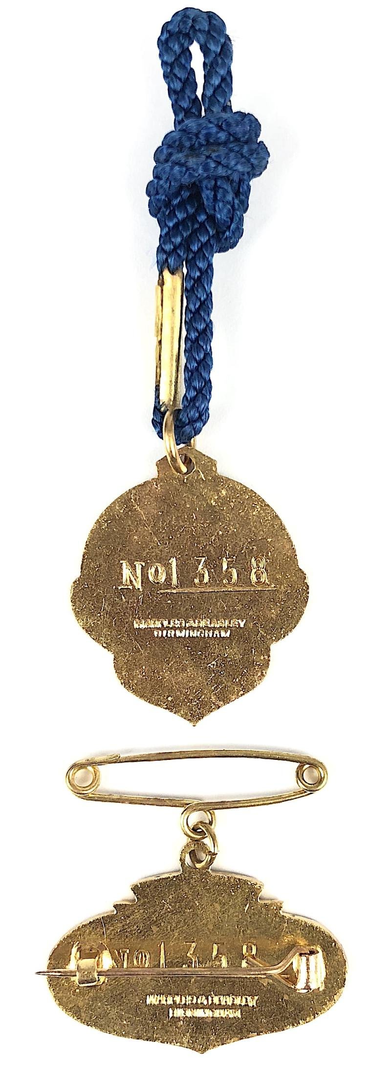 1954 British Automobile Racing Club BARC Goodwood pair of badges — image 2