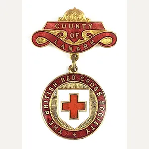 British Red Cross Society County of Lanark Badge Scotland
