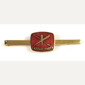 Labour Political Party supporters enamel tie bar badge